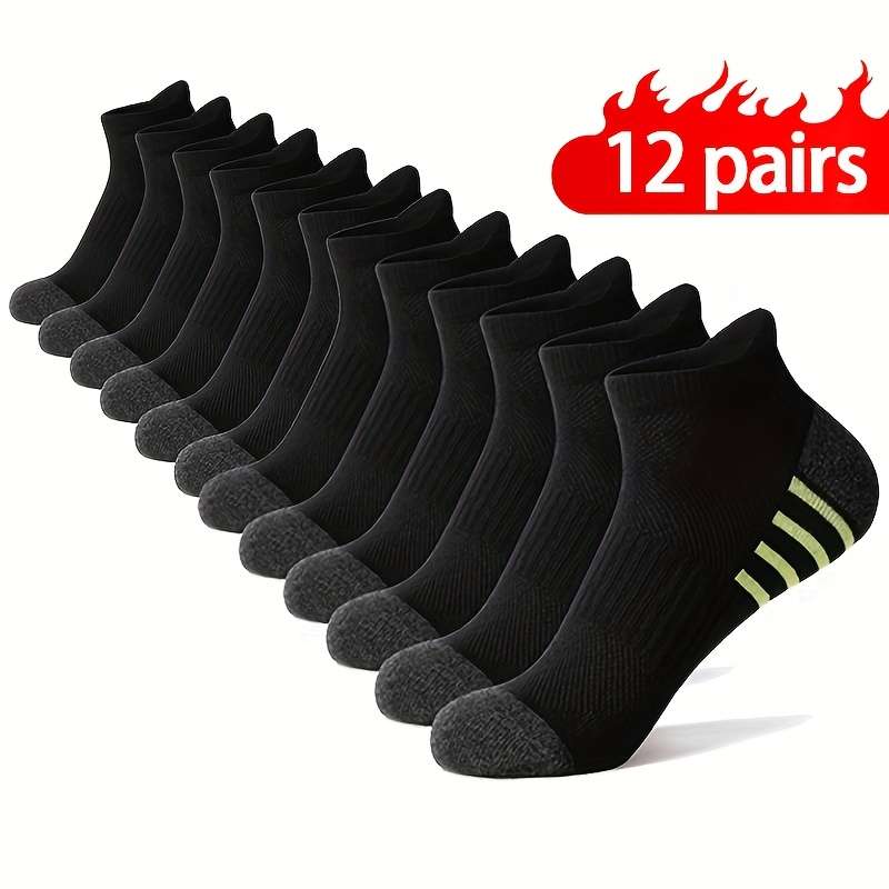 12 Pairs White And Gray One Size High Elastic Socks