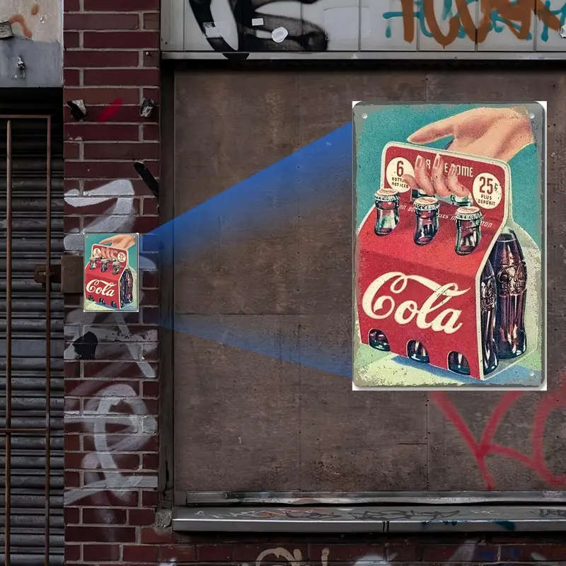 1pc Vintage Cola Metal Tin Sign Frameless Wall Art Suitable for Home Bar Pub Club And Restaurant Dec