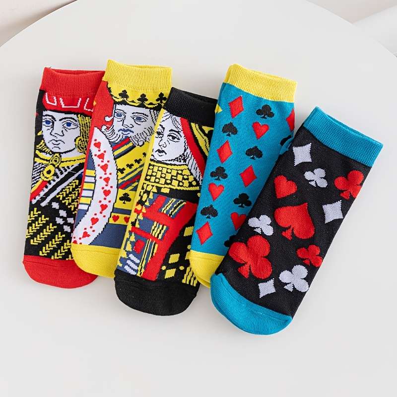 5 Pairs Of Mixed Colors One Size High Elastic Socks