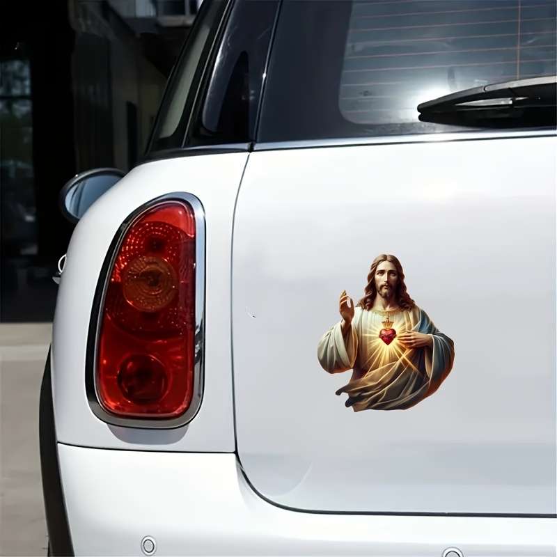 1pc   11.99cmx11.0cm Jesus Christian Themed Stickers