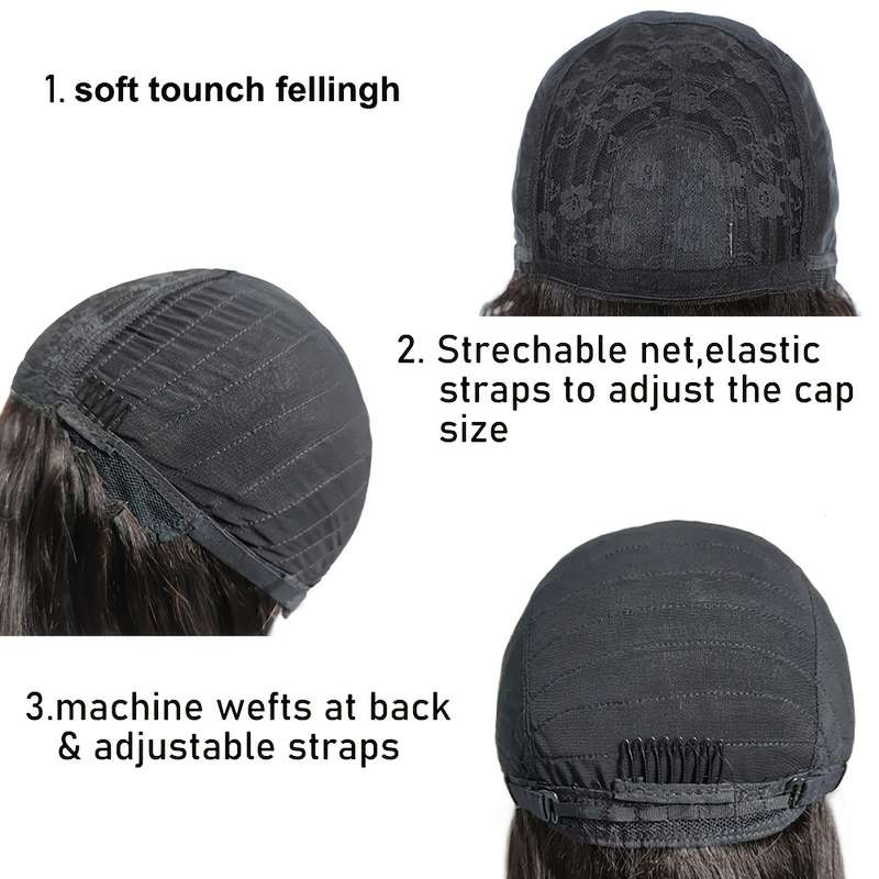 1Pc Black 30.48cm Fashion Design Wig