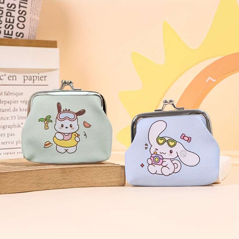 1pc Compact Sanrio Bag Easy to Carry Kitty Kuromi Wallet Fun Coin Pouch Cute Storage Bag Coin C
