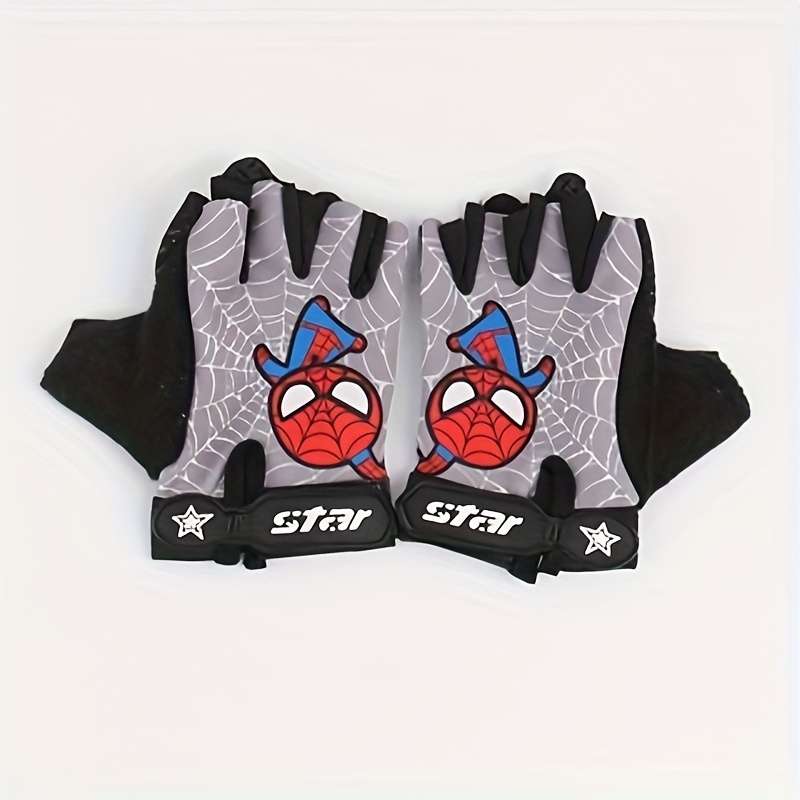 1 Pair Grey Outdoor Sports Gloves