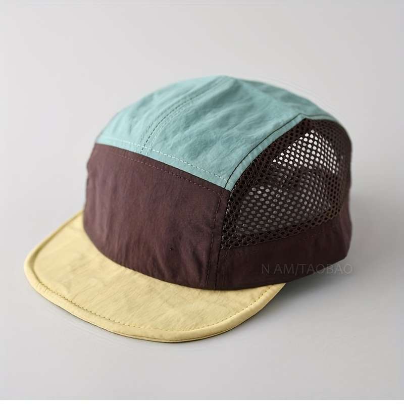 1pc Spring Summer Thin Five-Panel Quick-Dry Mesh Baseball Cap for Men and Women Breathable Casual