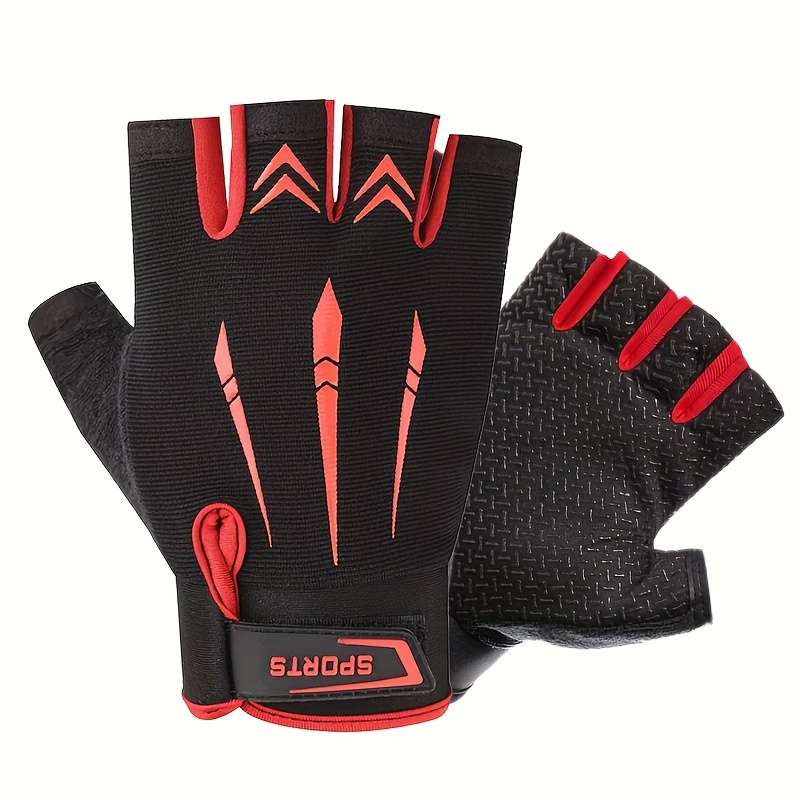 1 Pair Red One Size Outdoor Sports Gloves