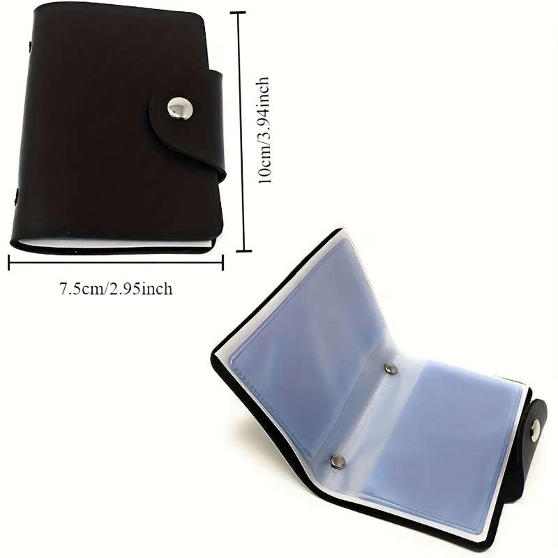 Waterproof Double-Layer Cowhide Business Card Holder Wallet