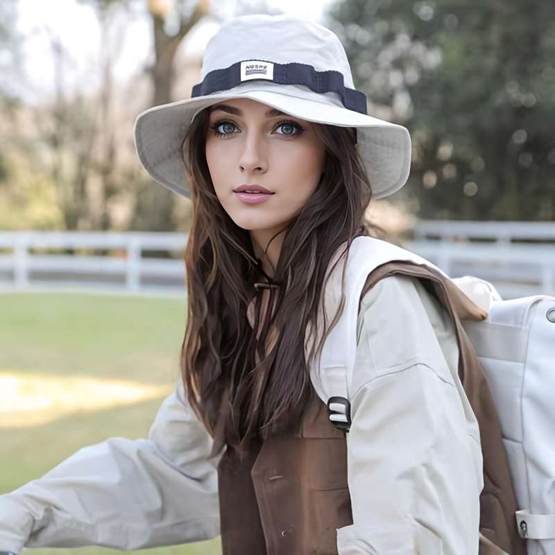 1pc The same outdoor adventure camping hat for men and women color block theme beautiful and prac