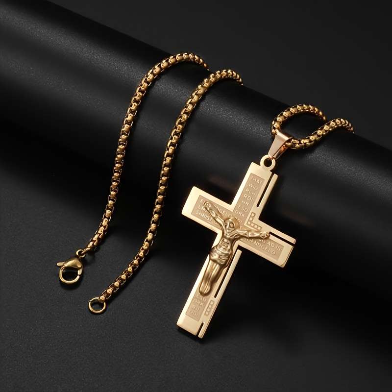 1 Piece Golden Jesus Theme Pendant