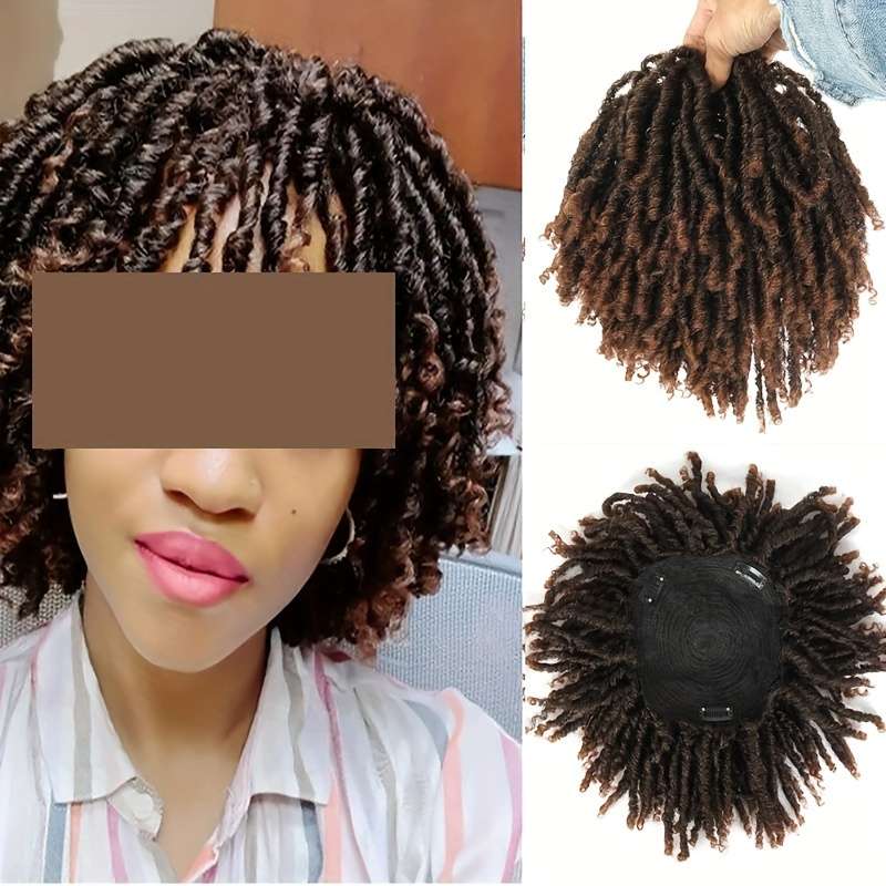 1Pc Dark Brown 20.32cm Fashion Design Wig