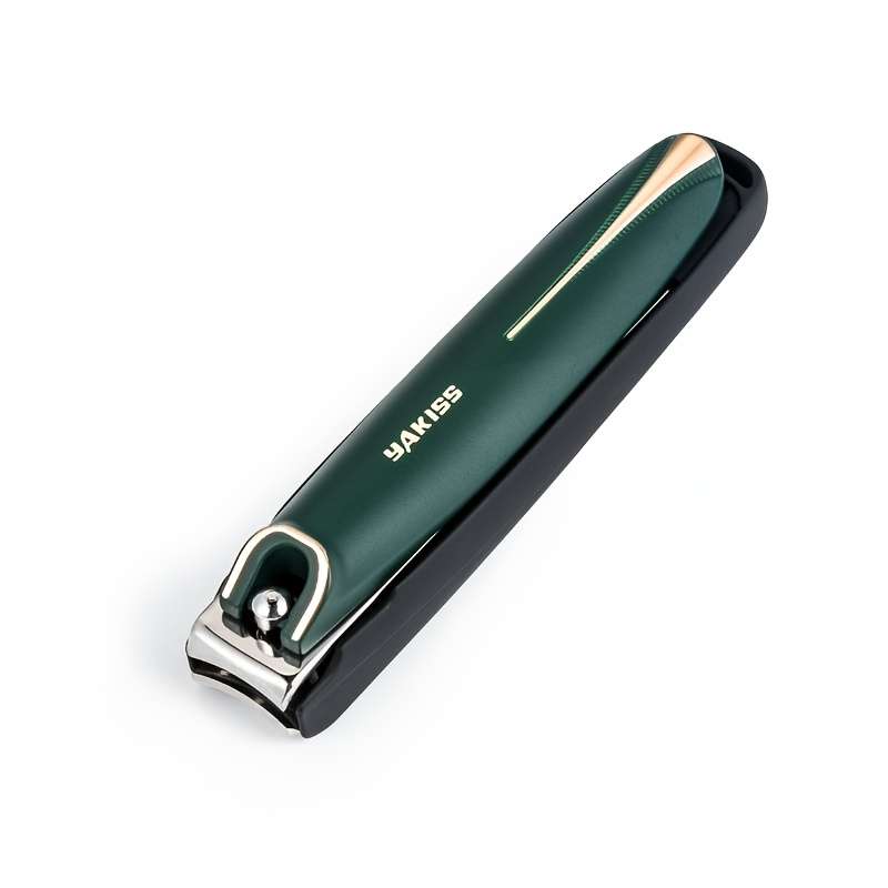 1pc Large Stainless Steel Nail Clippers Anti-Splash Portable Manicure Scissors with Concave Bl