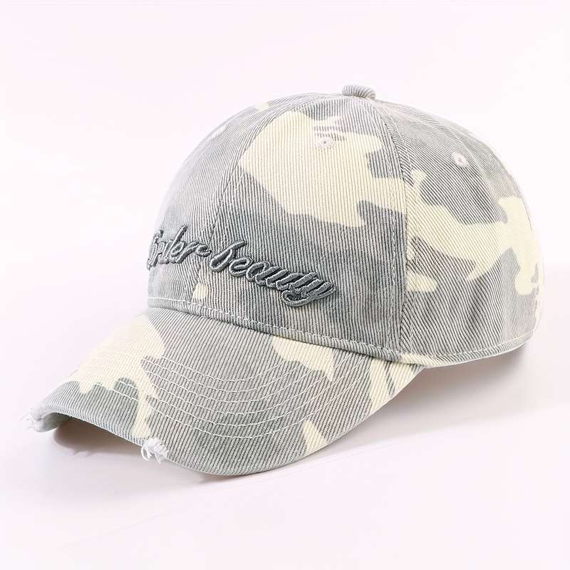 1pc 1 Adjustable Camouflage Baseball Cap with "Dad'S Dream" Embroidery Stylish Sun-Protective V