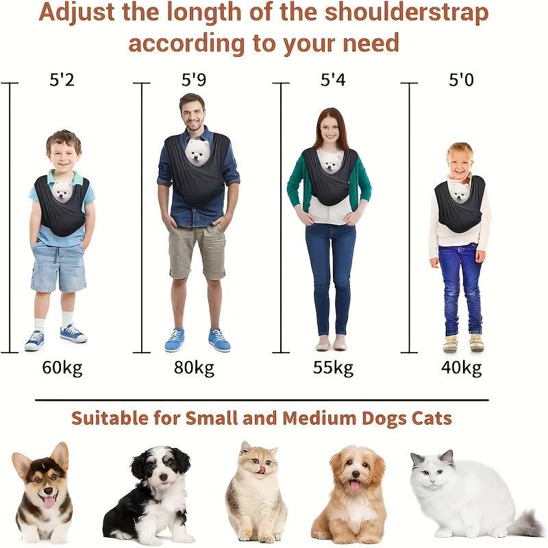 1pc Greysize One size Pet Bag