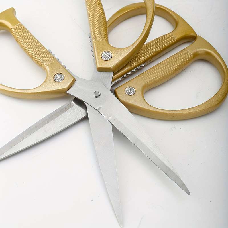1pc Stainless Steel Kitchen Scissors Heavy Duty Chicken Bone Scissors With Ergonomic Handles