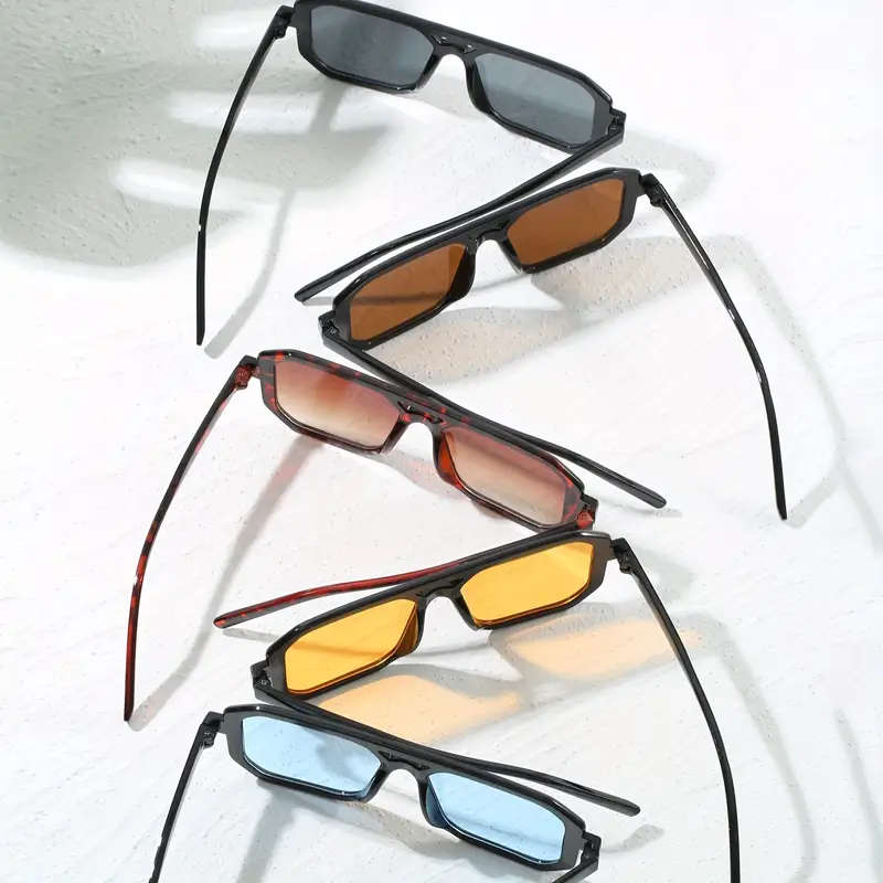5-Pack Rectangle Sunglasses with Anti-Reflective Lenses