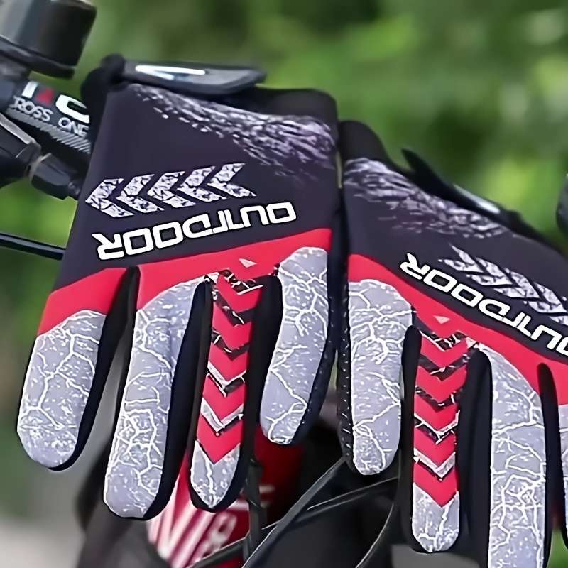 1 Pair Arrow Red One Size Outdoor Sports Gloves