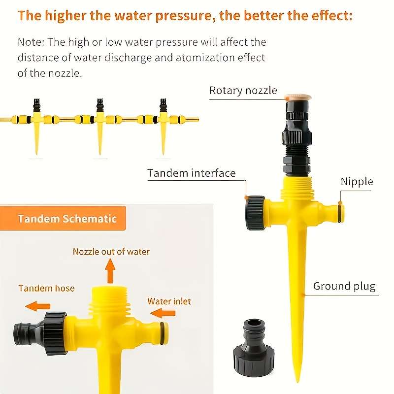 4Pcs Set Green Automatic Garden Sprinklers