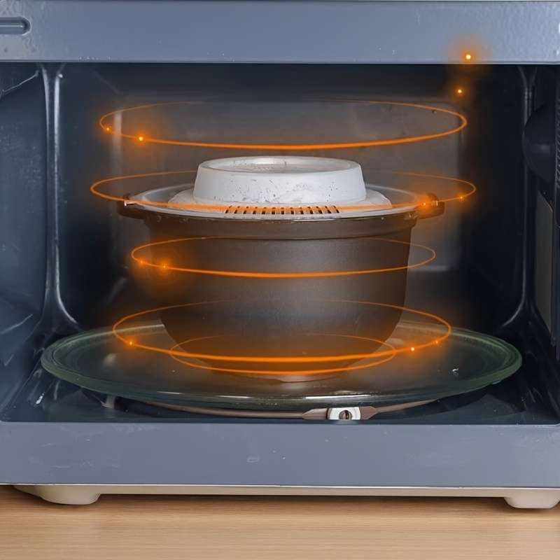 1-Person Non-Stick BPA-Free Microwave Rice Cooker Bowl 29.08oz Durable Easy to Clean Idea
