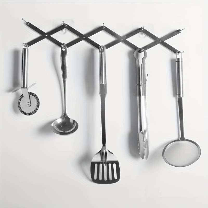1pc Telescopic Multifunctional Storage Rack Stainless Steel Bowl And Dish Rack Storage Draining Rac