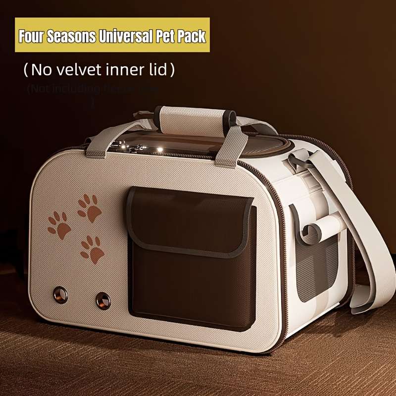 1pc Winter Fleece Bagmaterial Oxford Cloth, Nylon Pet Bag