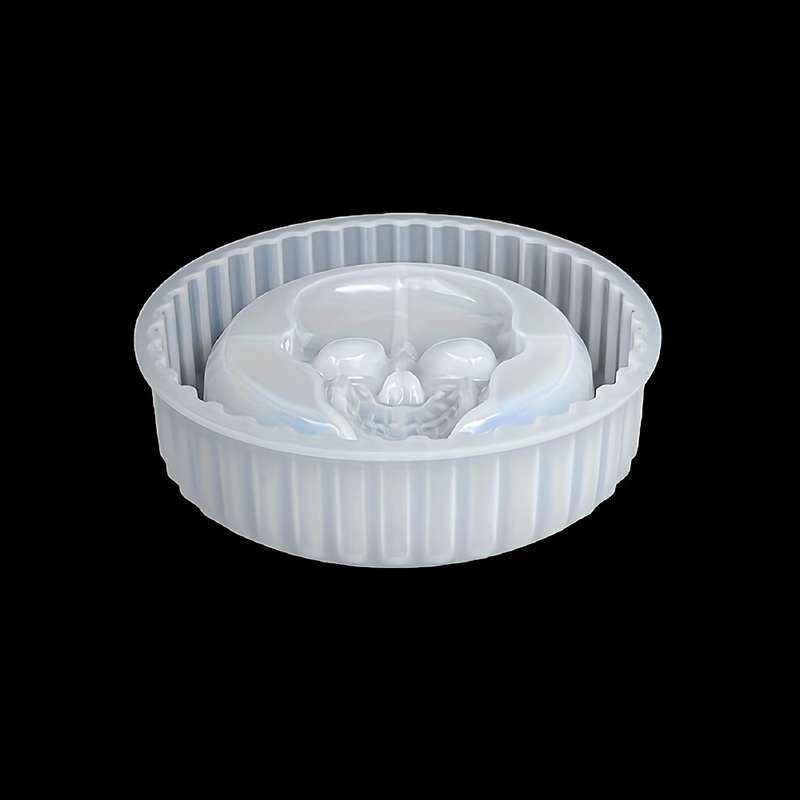 1pc DTOHO 1pc 3D Skull Head Silicone Mold 8.89 cm for Ashtray Jewelry Storage Epoxy Resin Plas