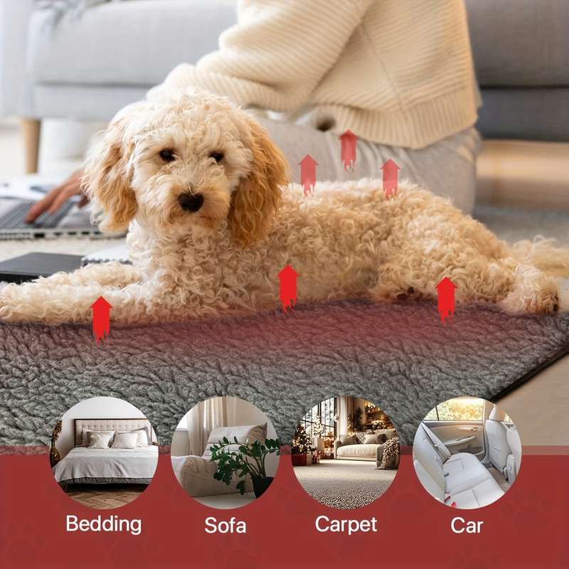 1PC Pet Mat Dark Gray Size 70x50CM 28x20IN