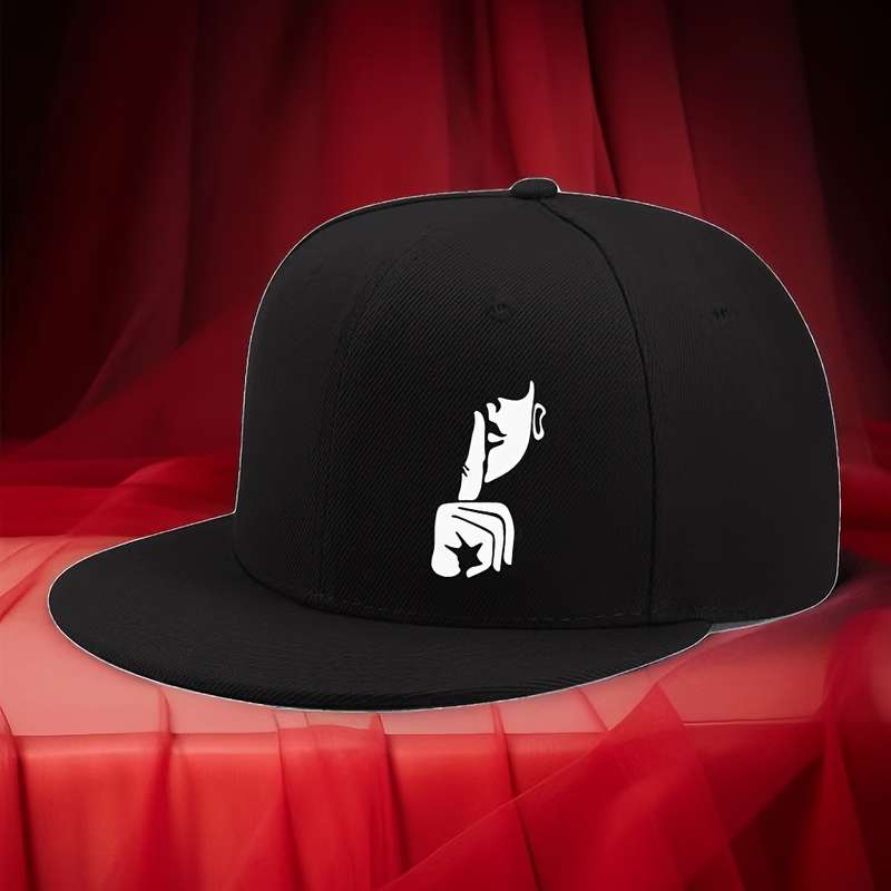 1pc Unisex Hip-Hop Baseball Cap Adjustable Polyester Snapback Retro Style with Geometric Shush