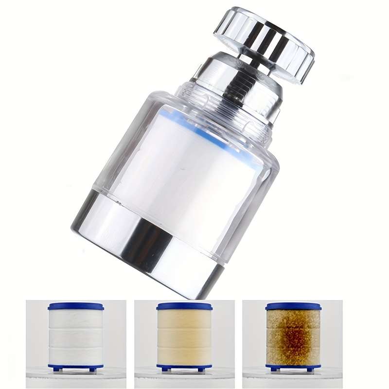 1pc 6-in-1 Combination Home Kitchen Faucet Water Filter System Metal and Plastic Non-Electric Un