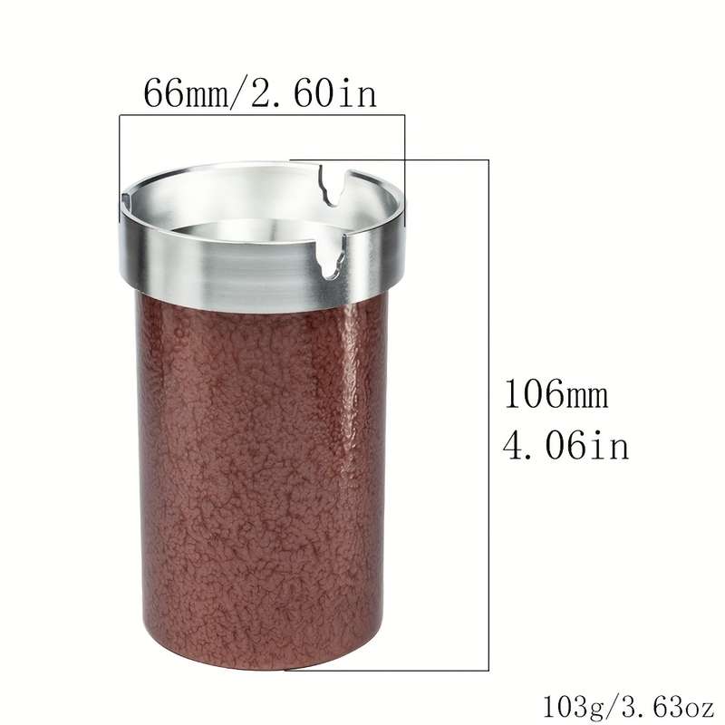 1pc Aluminum Alloy Golden Ashtray