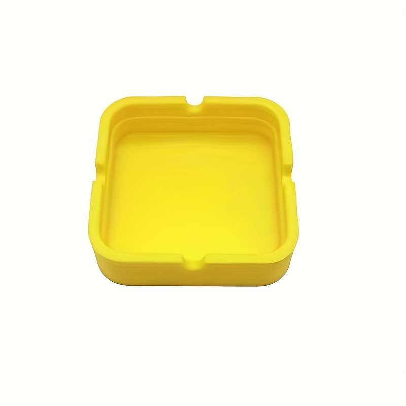1pc Silicone Ashtray High Temperature Resistant Portable Square Design for Office Home Hotel