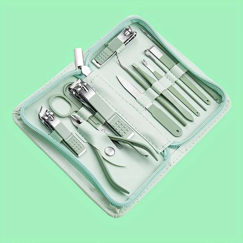 12pcs set Stainless Steel Nail Clipper Nail and Foot Care Multi-piece Set Including Accessor