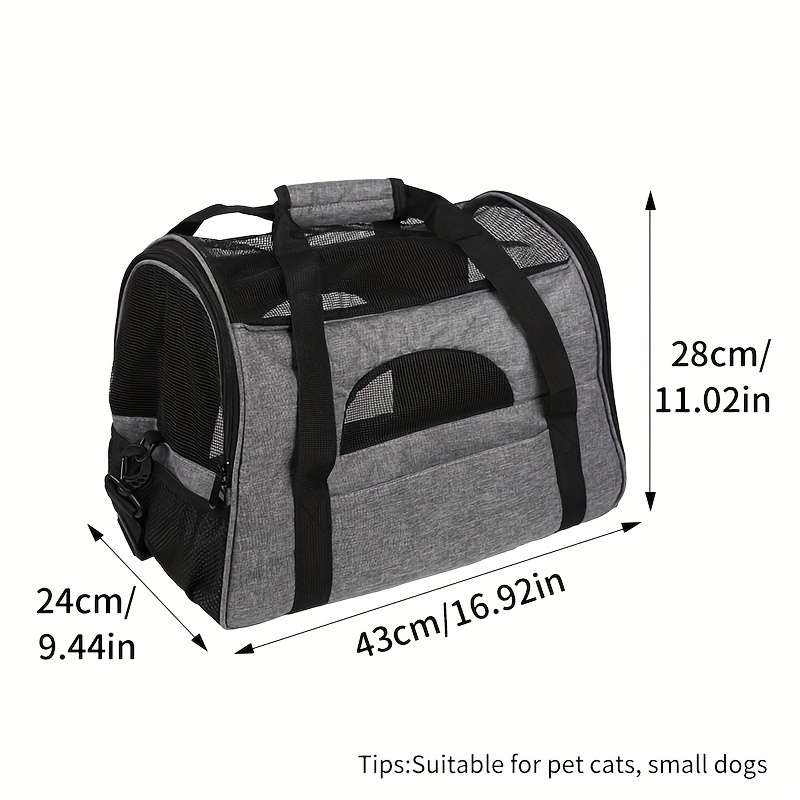 1pc White and Grey Pet Bag