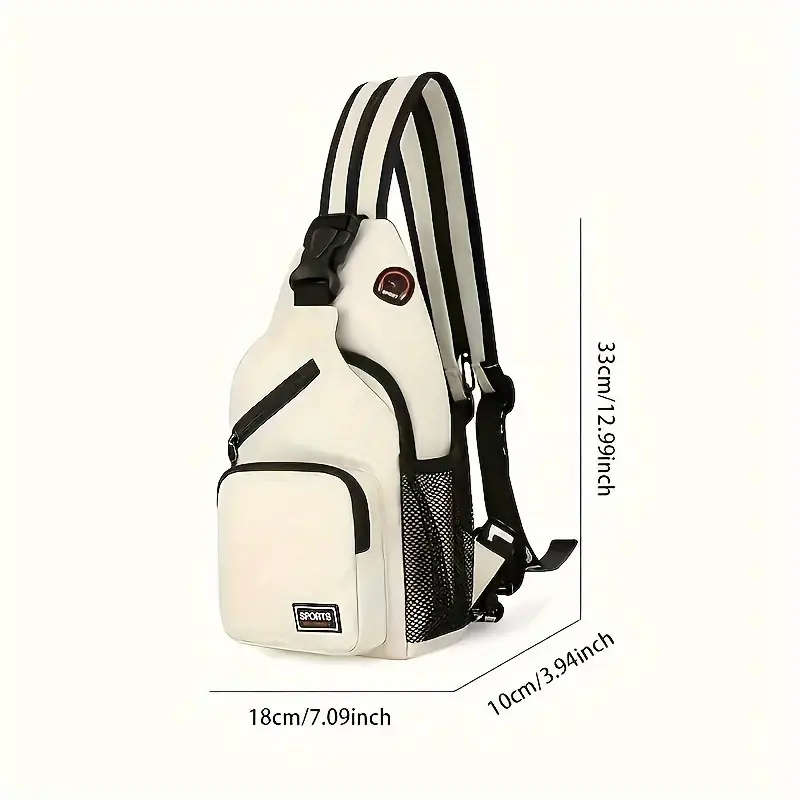 Women's Fashion Sling Backpack Multi-Pocket Nylon Crossbody Bag