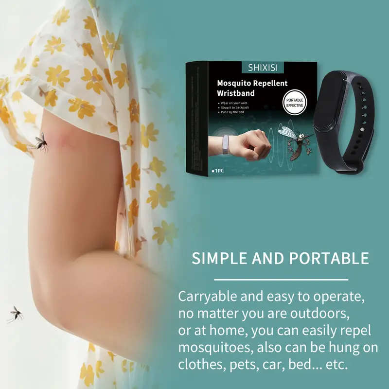 1pc Mosquito Repellent Wristband Stylish Versatile Chemical-Free Safe for All Skin Types Effective
