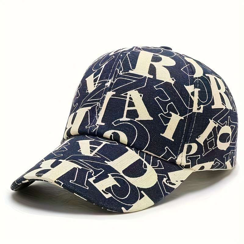 1pc New Trendy Unisex Fashion Baseball Cap with Large Letters Perfect for Summer Featuring Embroi