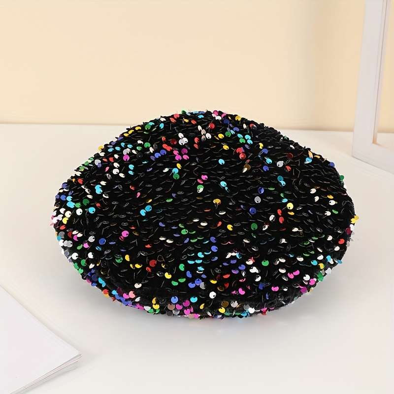 1pc Korean version of fashion canary glitter beret suitable for ladies stage performance outdoor co