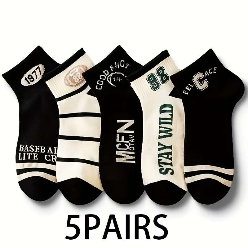 5 Pairs Of Mixed Colors One Size High Elastic Socks