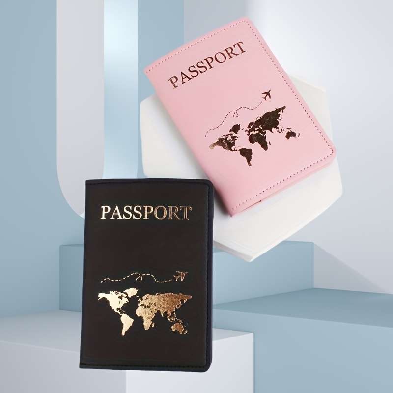 1pc Luxury Travel Passport Holder and Card Protector Slim Portable Wallet for ID and Credit Cards
