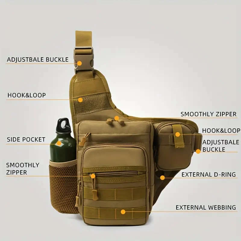 1pc Leisure Crossbody Bag For Travel Climbing Camping Color sent randomly