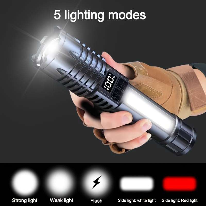 1PC Black Flashlight