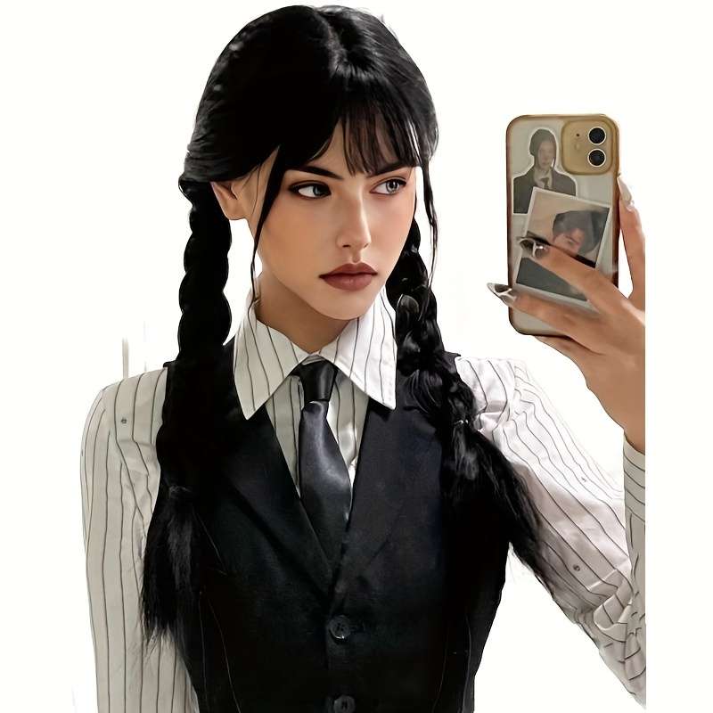 1Pc Black 55.88cm Fashion Design Wig