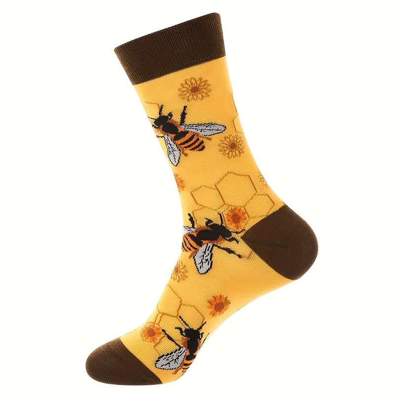 1 Pair Bee  One Size Socks