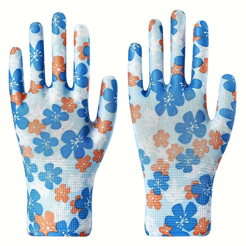 1 Pair Blue Multi Purpose Work Gloves