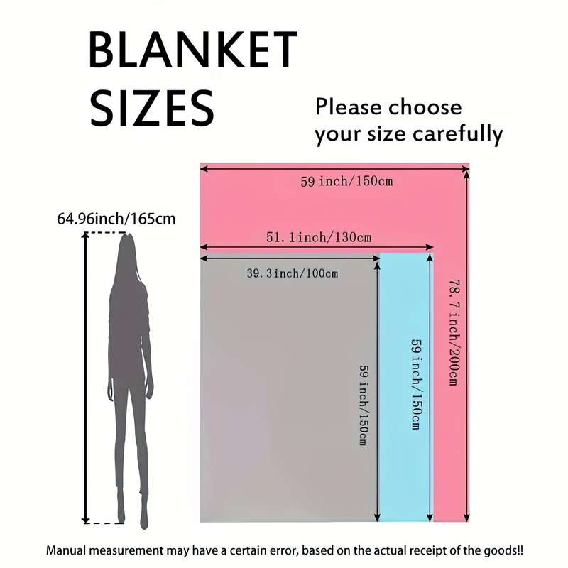 1ps Blanket Size 51.1Inchx59Inch 130Cmx150Cm