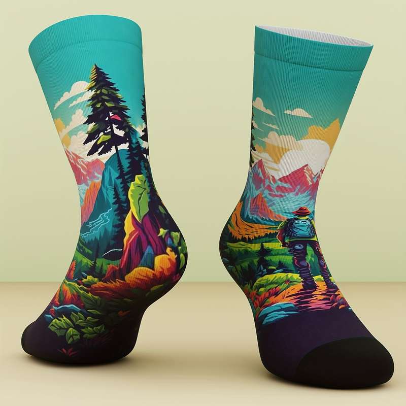 1 Pair Multicolor One Size Socks