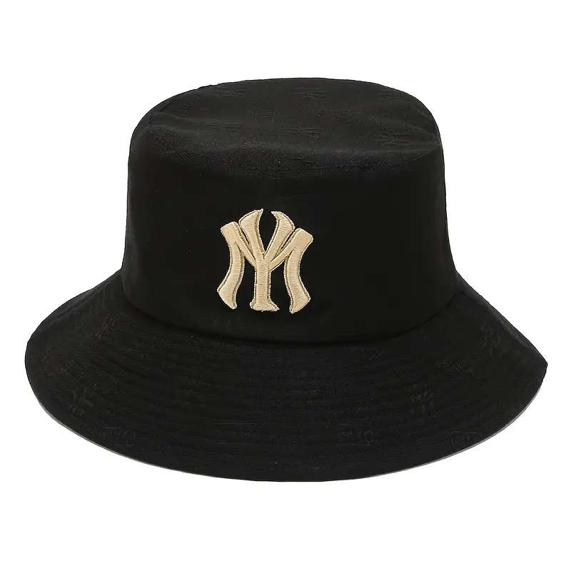 1pc Unisex Trendy Bucket Hat With Letters Pattern Sun Protection Casual Hat Suitable For Daily Wear