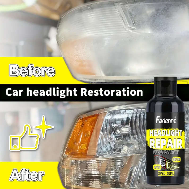 1pc Headlight Restore and Protect Cream Removes Yellowing and Dullness Restores Brightness and Clari