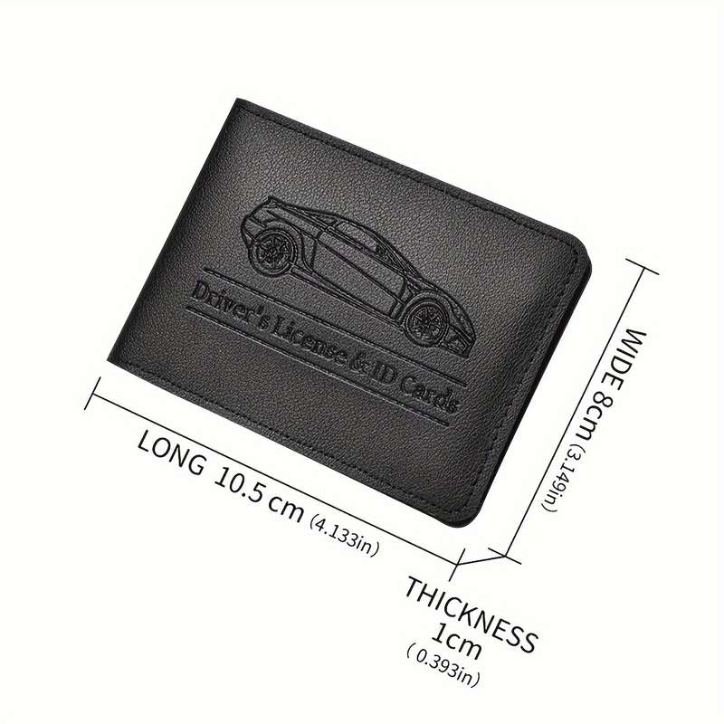 1pc DEABOLAR Driver's License ID Card Holder Stylish Car Design Wallet for Credit Cards Compac