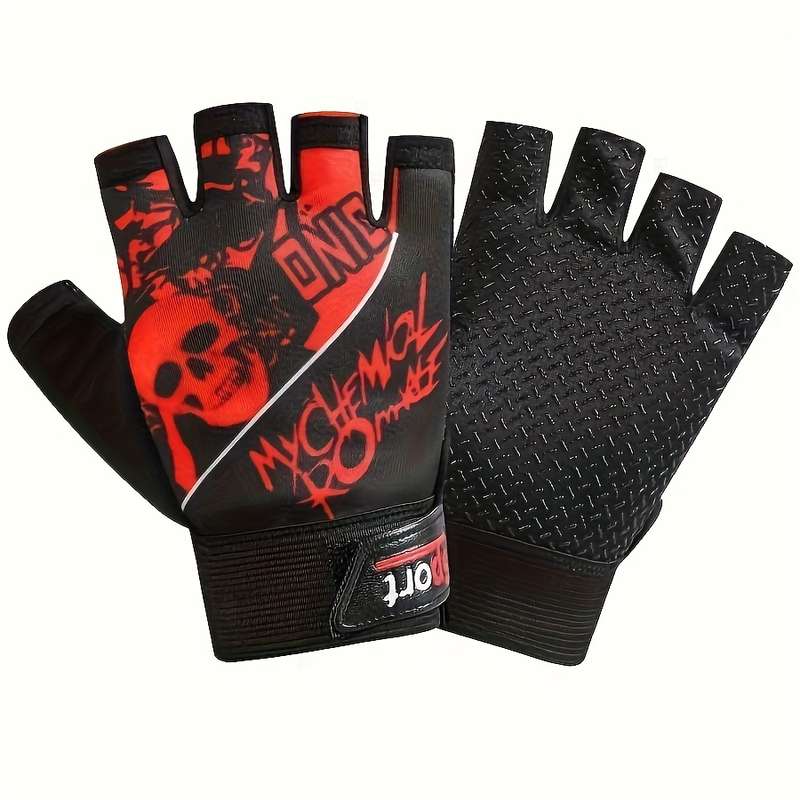 1 Pair Red One Size Outdoor Sports Gloves