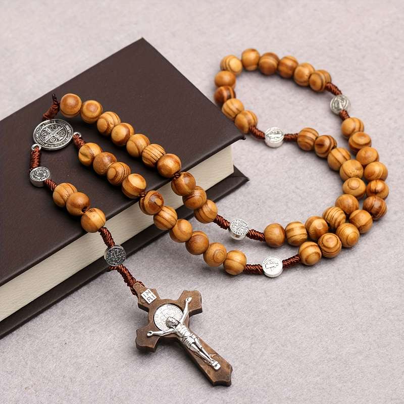 1 Piece Coffee Color Jesus Theme Pendant