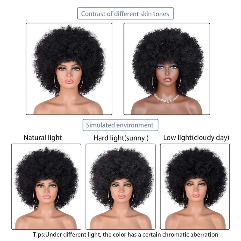 1Pc Black 25.4cm Fashion Design Wig